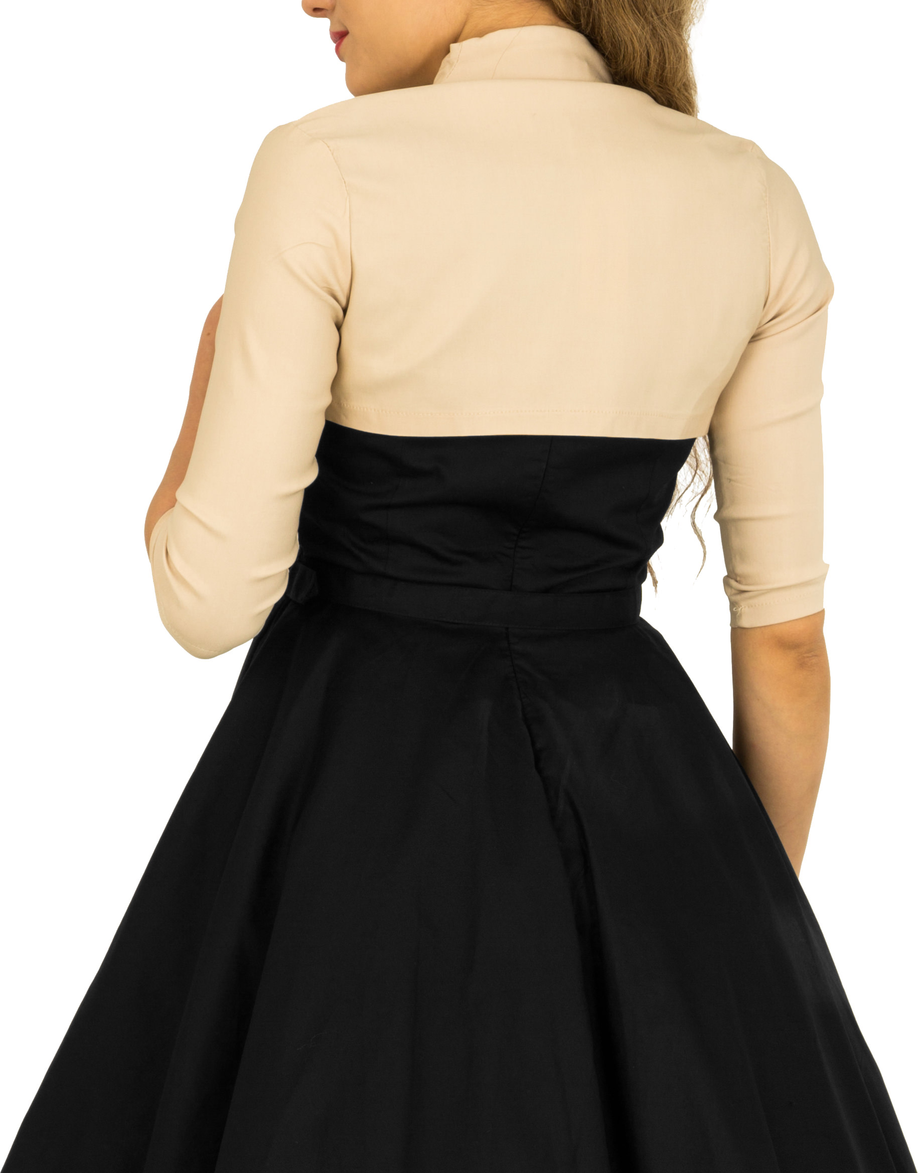 Tailored 3//4 Sleeve Wedding Bridesmaid Prom Formal Bolero Shrug Jacket