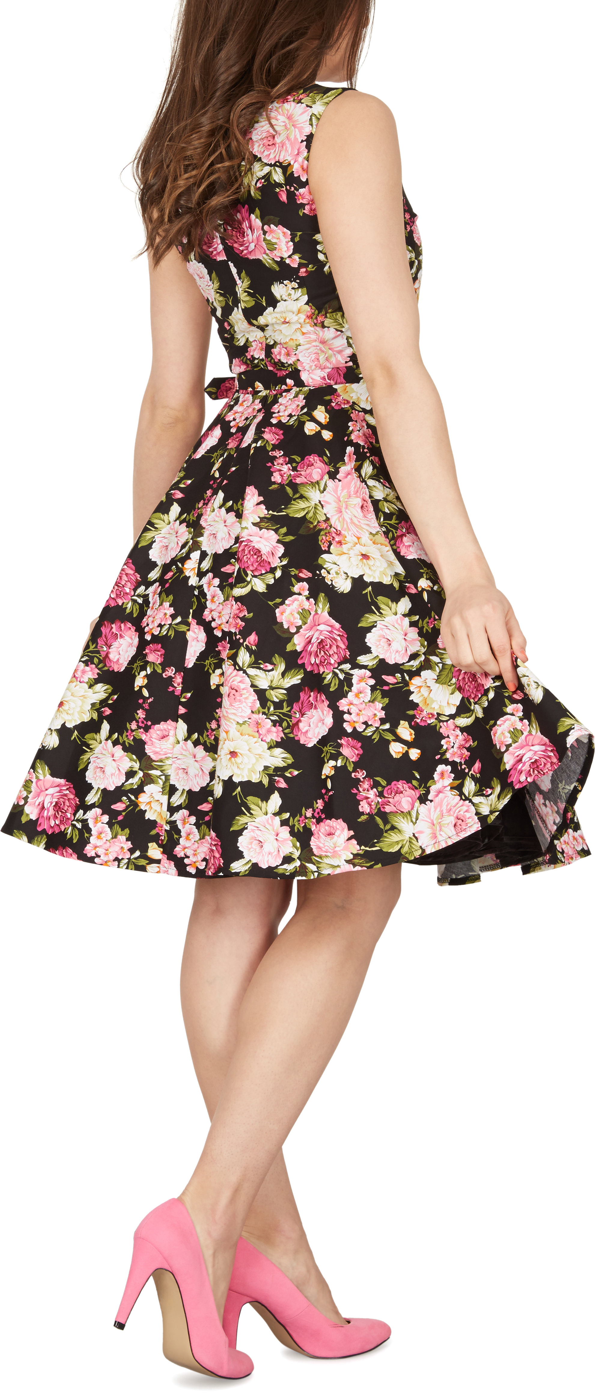Audrey Hepburn Style Floral Vintage Divinity 1950s Rockabilly Swing Pin Up Dress Ebay