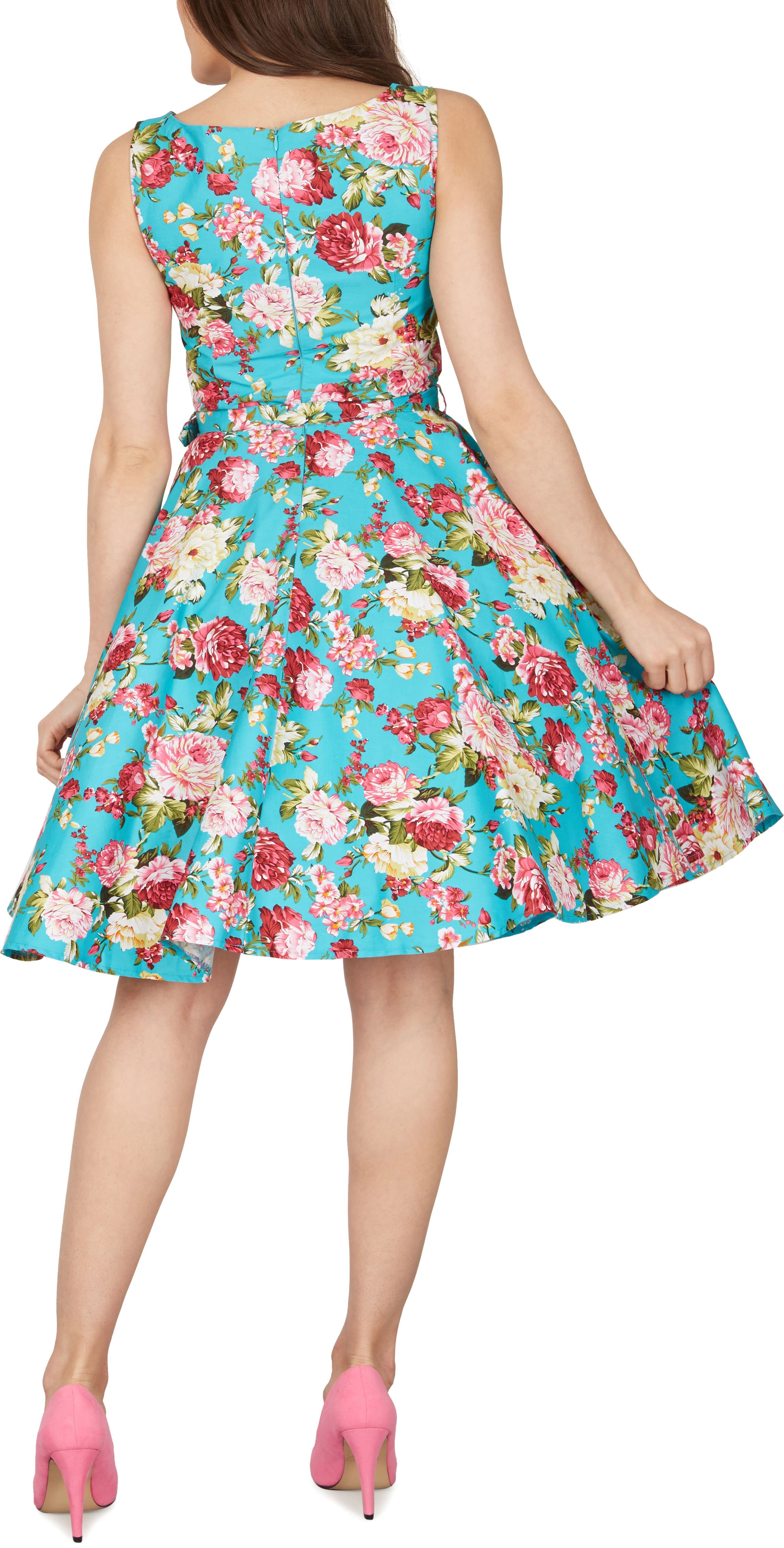 Audrey Hepburn Style Floral Vintage Divinity 1950s Rockabilly Swing Pin Up Dress Ebay 