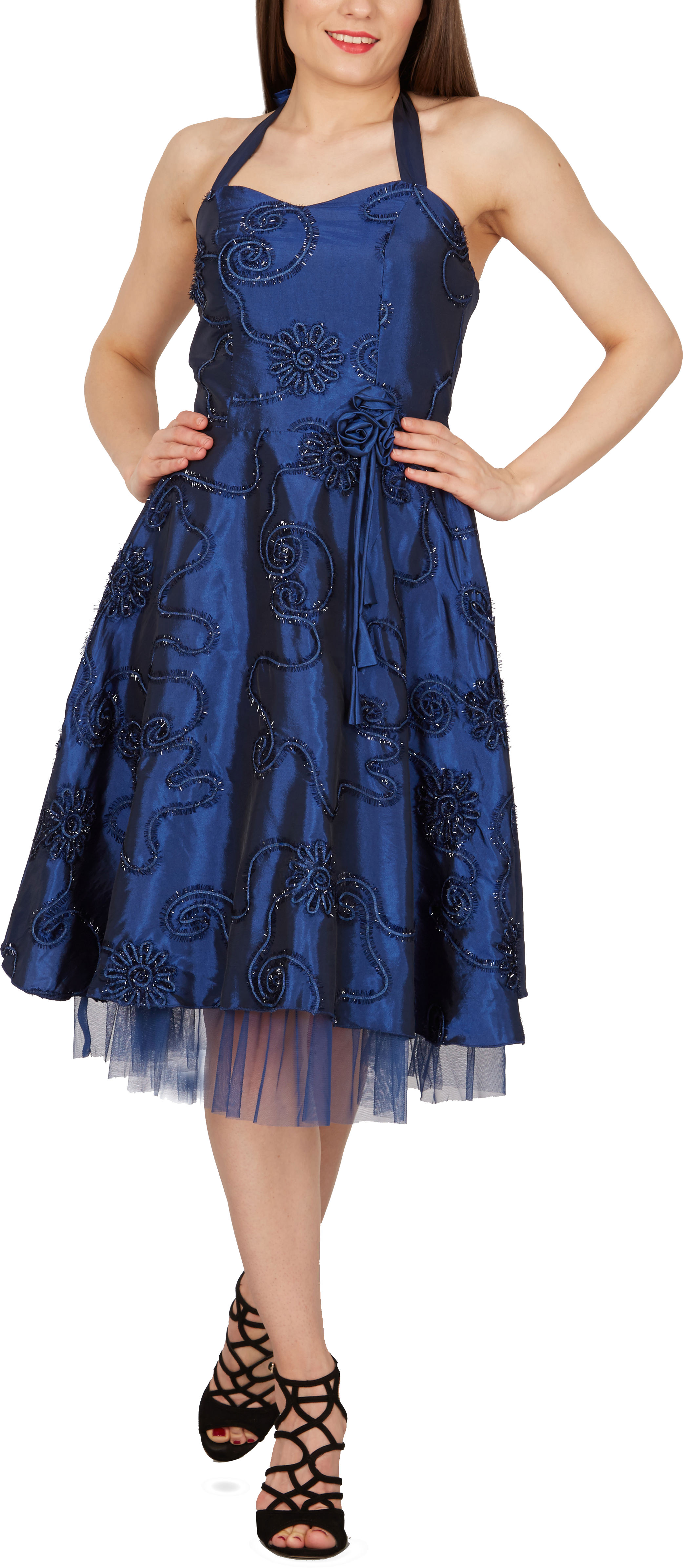 /'Rita/' Floral Cherish Bridesmaid 50s 60s Rockabilly Vintage Swing Prom Dress