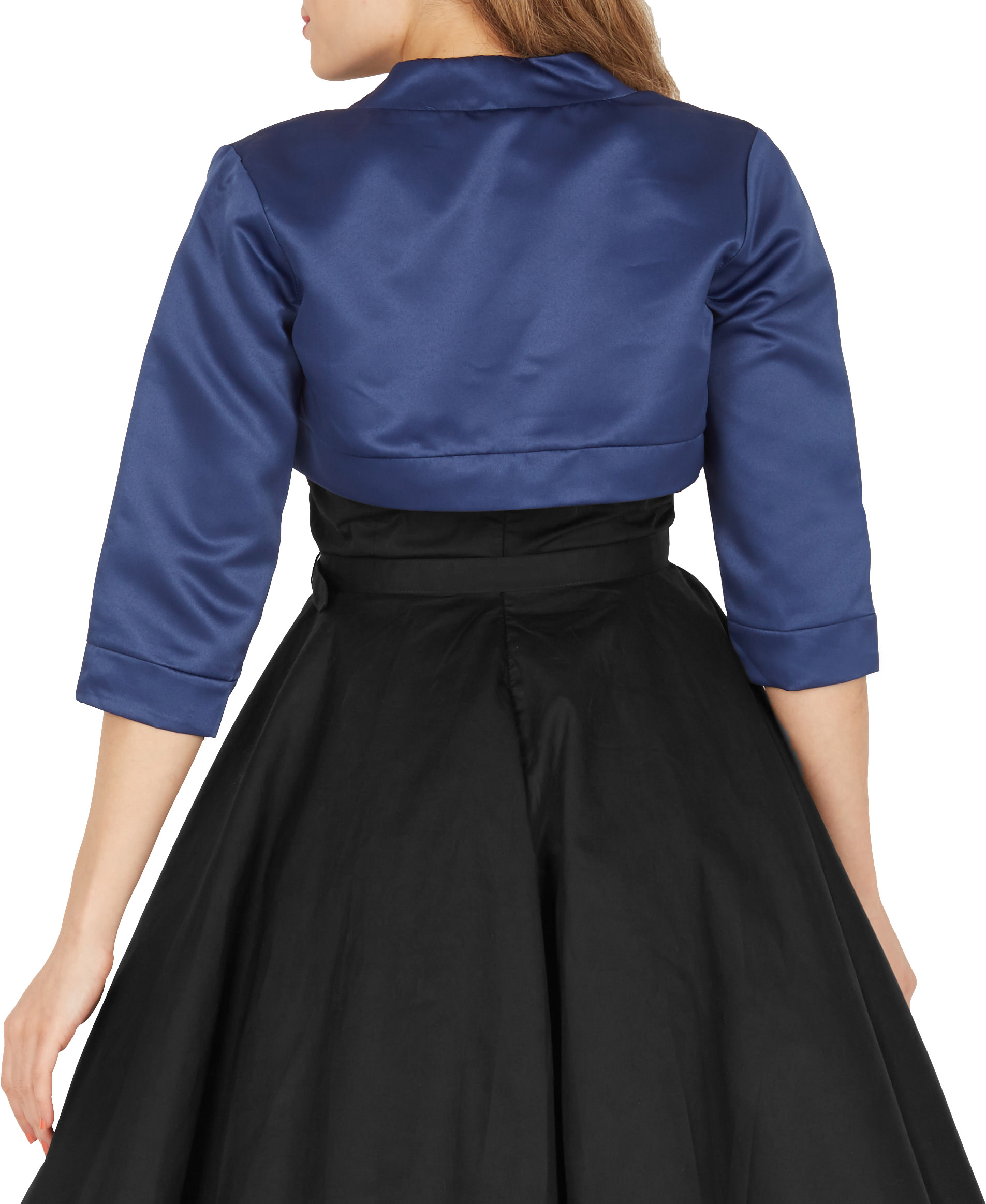 BlackButterfly Satin Half Sleeve Wedding Bridesmaid Prom Bolero Shrug