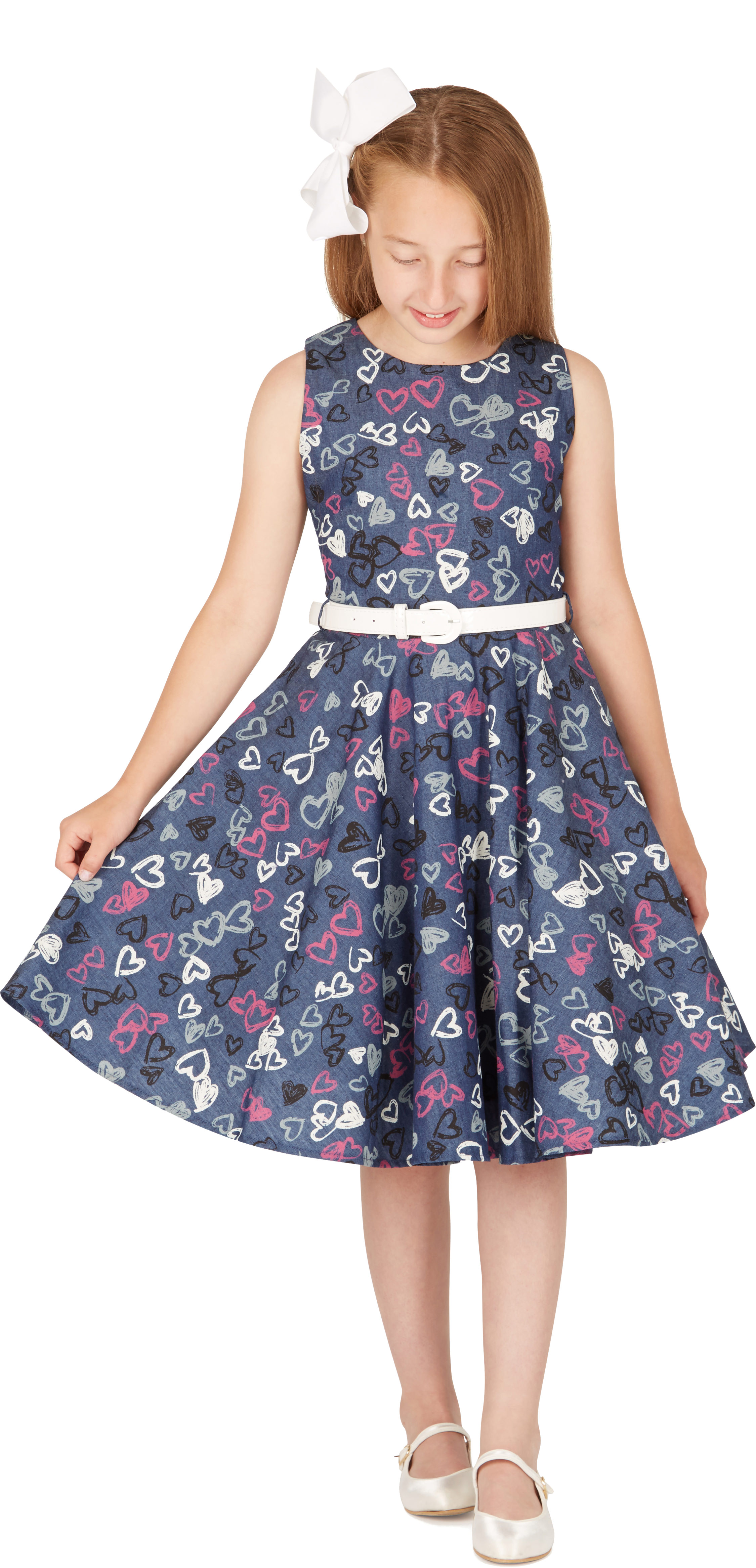 BlackButterfly Kinder "Audrey" Vintage Rockstar 50er Party Mädchen Ballkleid - Bild 5 von 7
