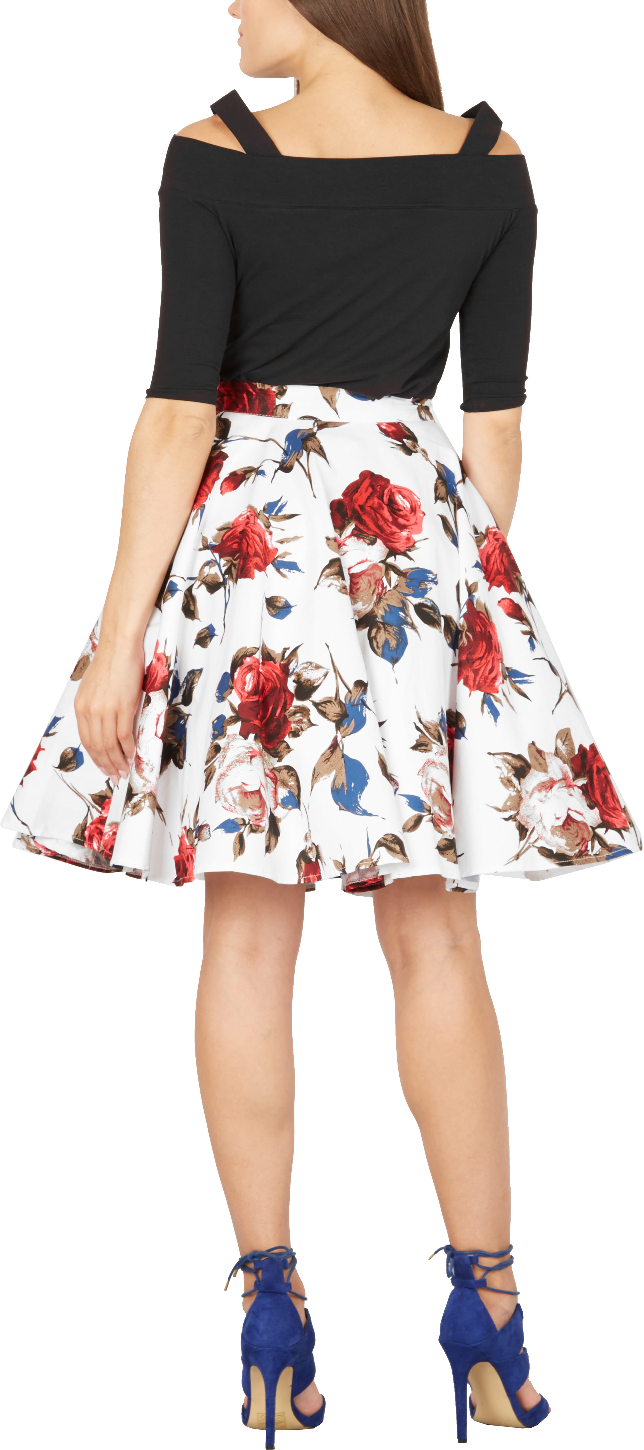 Gonna Lunga Rockabilly Anni '50 Floreale - Stile Vintage E Femminile - Foto 2