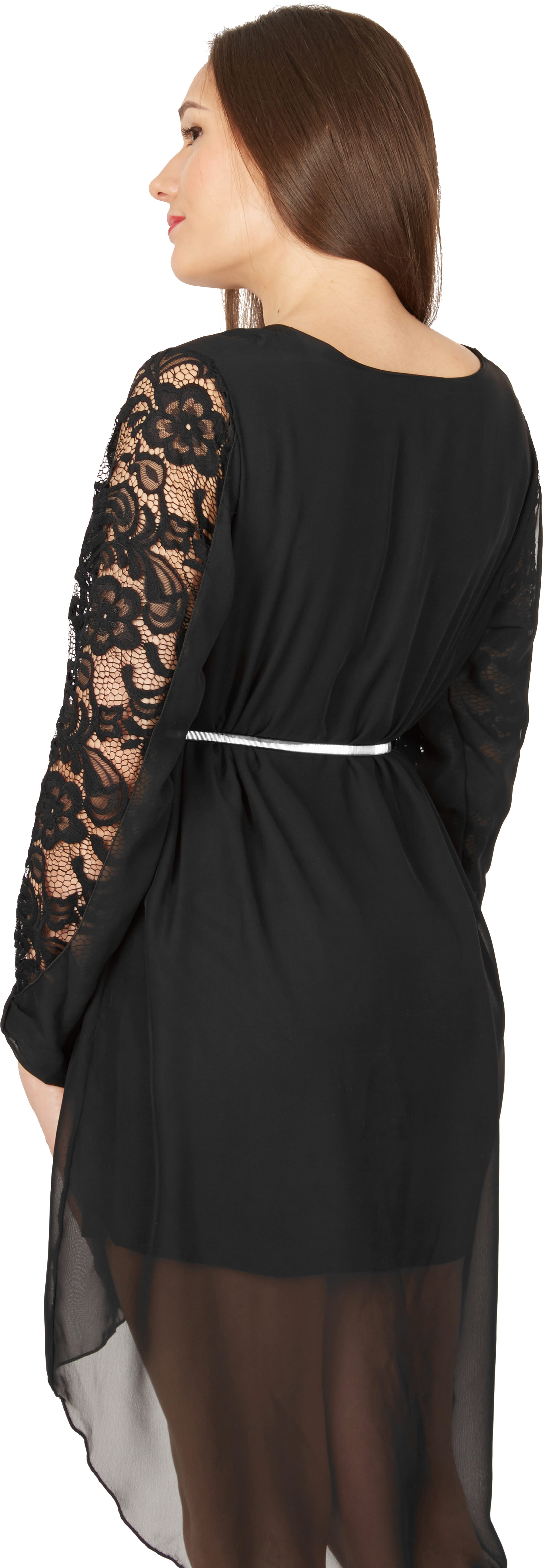 BlackButterfly Metallic Elastic Stretchy Chain Leaf Belt