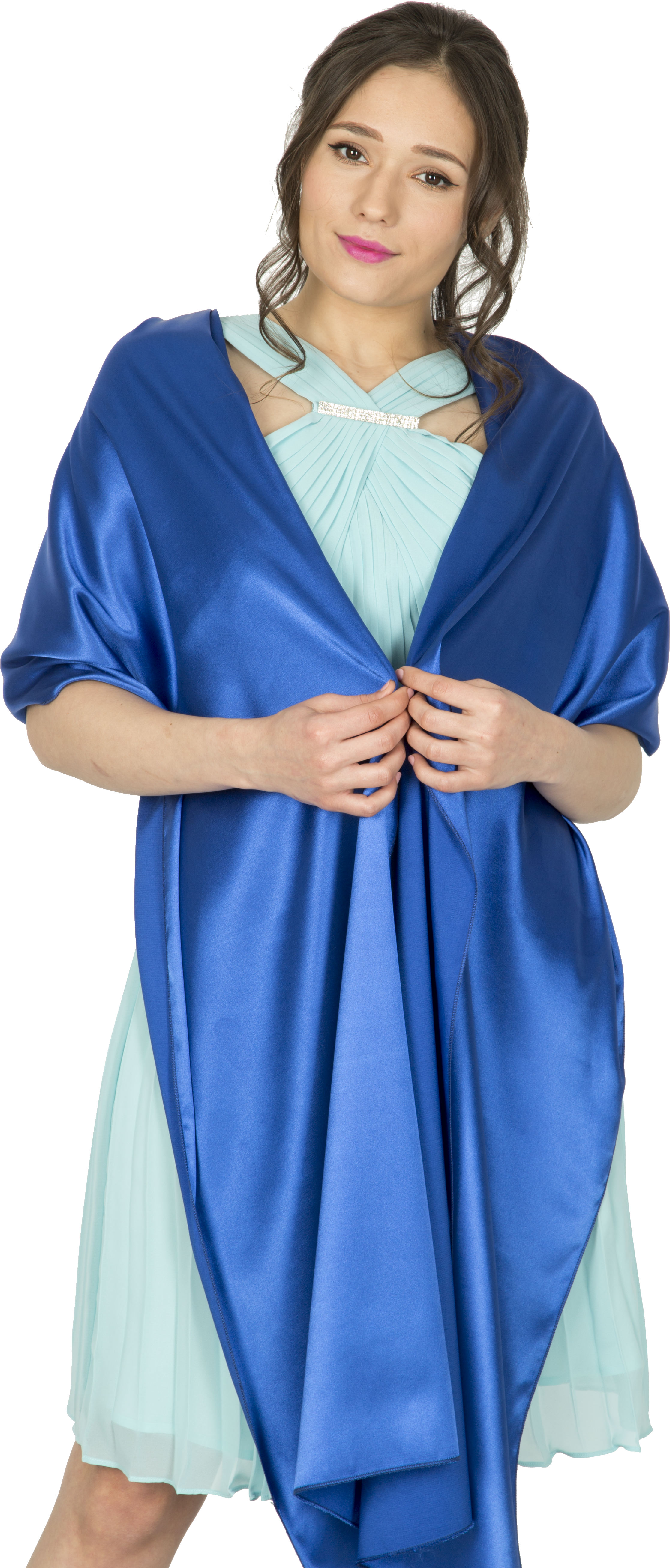 Satin Bridal Bridesmaid Wedding Prom Shawl Stole Wrap Bolero Pashmina