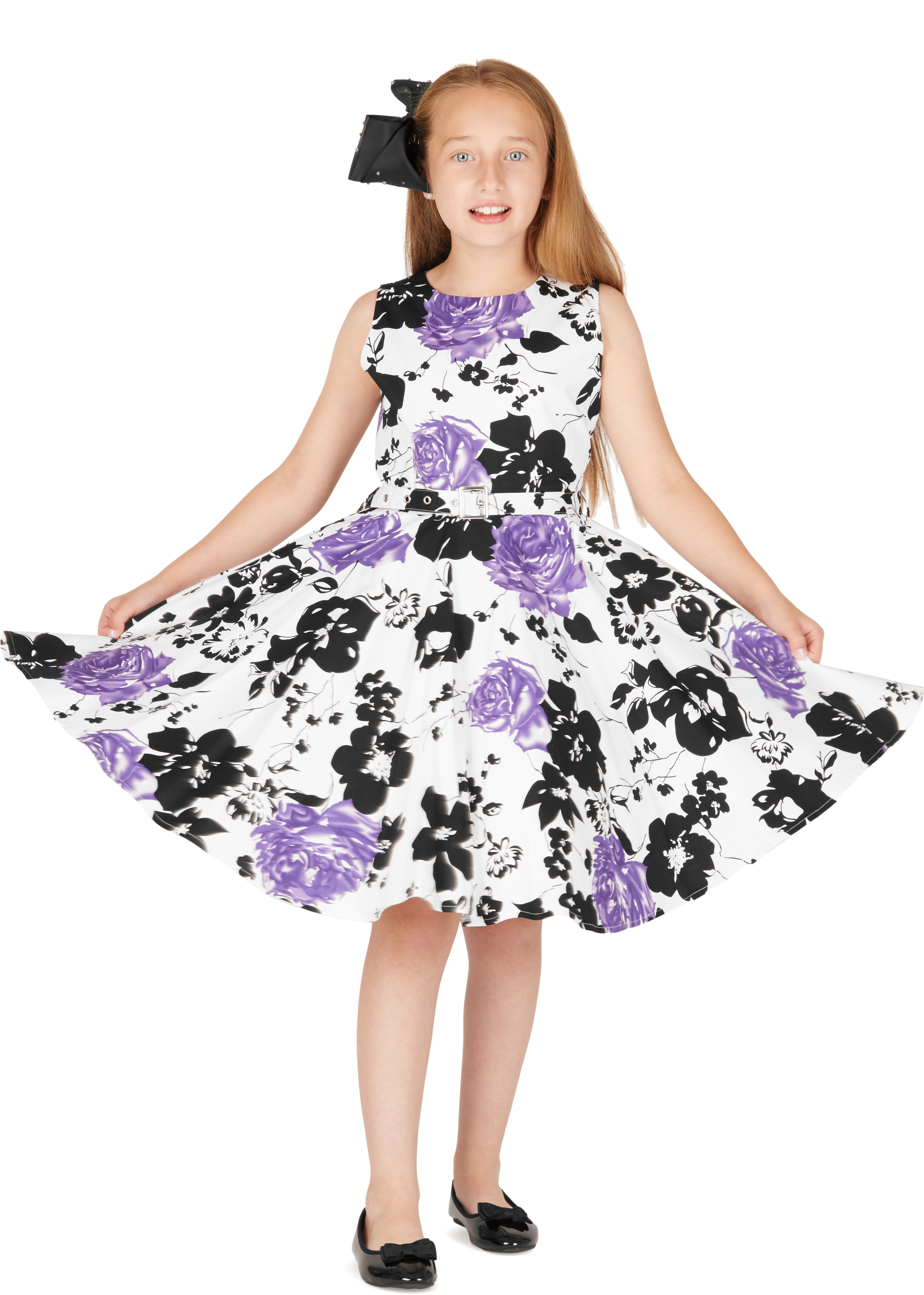 1950s Dresses For Girls BlackButterfly Kids 'Audrey' Vintage Polka - Foto 7