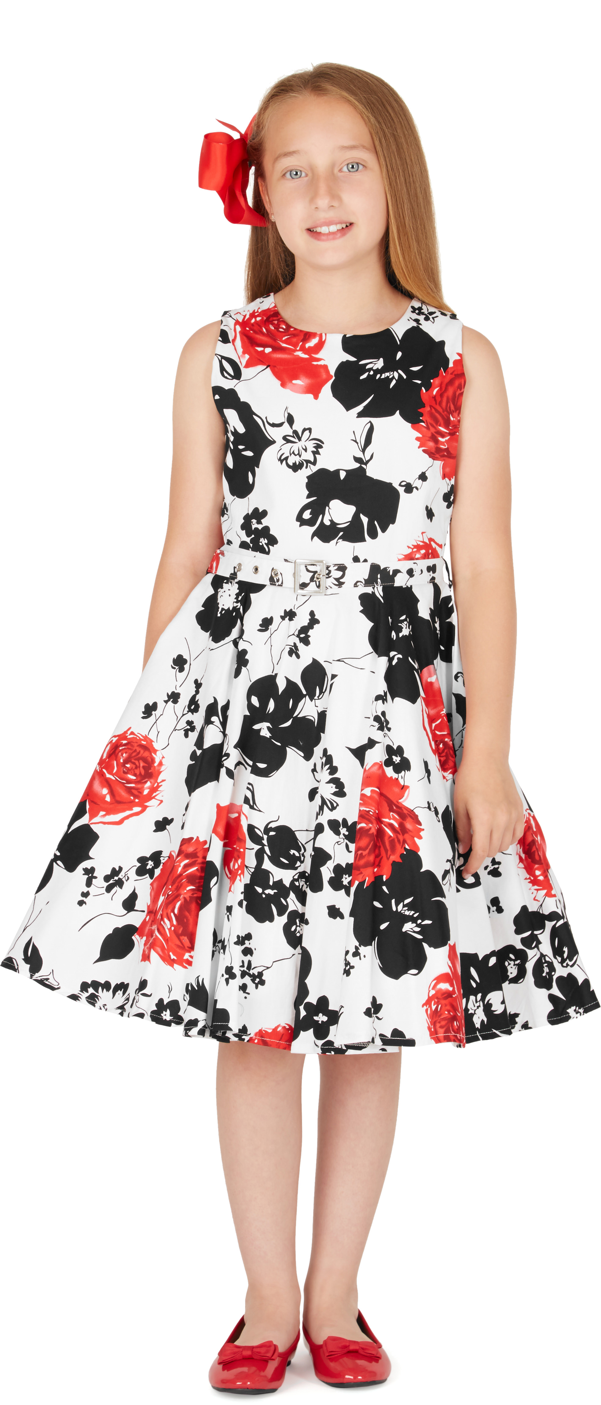 1950s Dresses For Girls BlackButterfly Kids 'Audrey' Vintage Polka - Foto 6