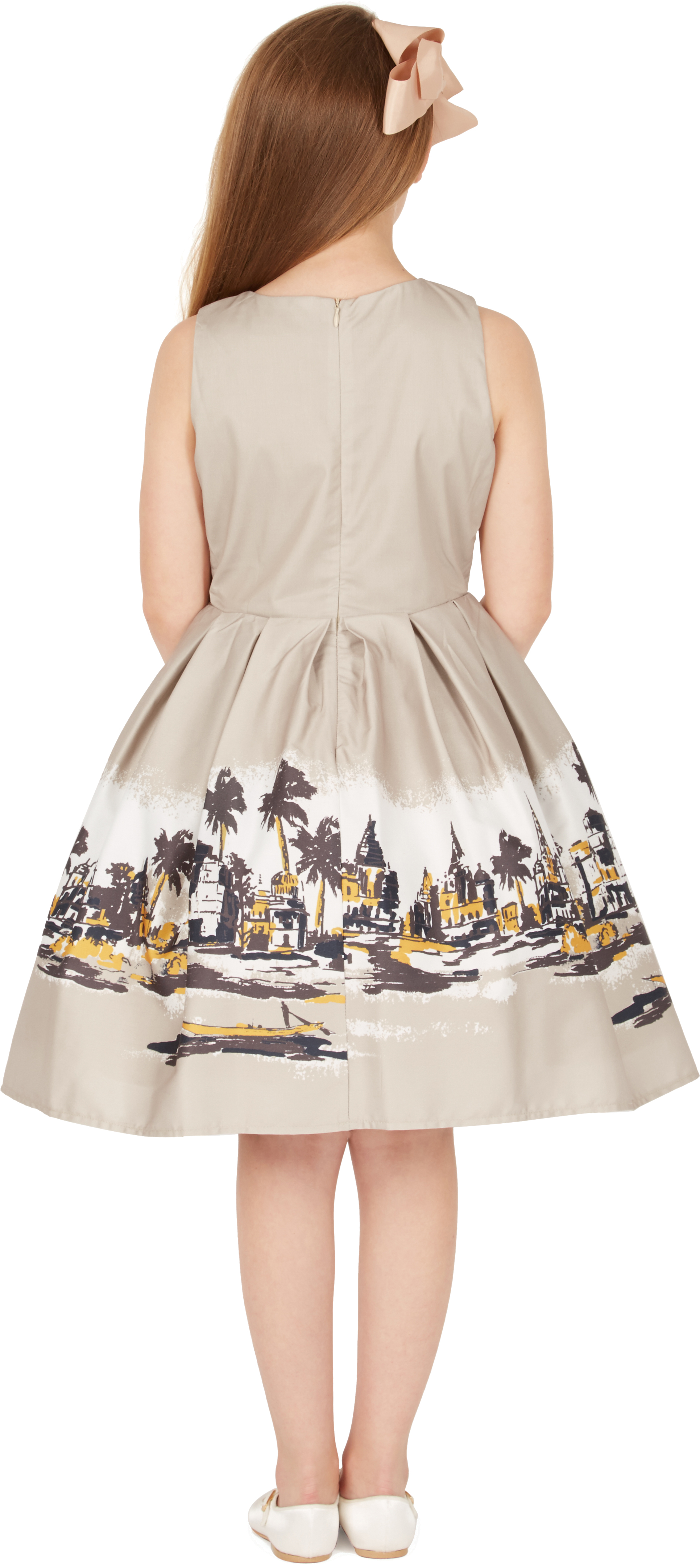 Kids 'Olivia' Vintage Sunshine 50's Dress - White