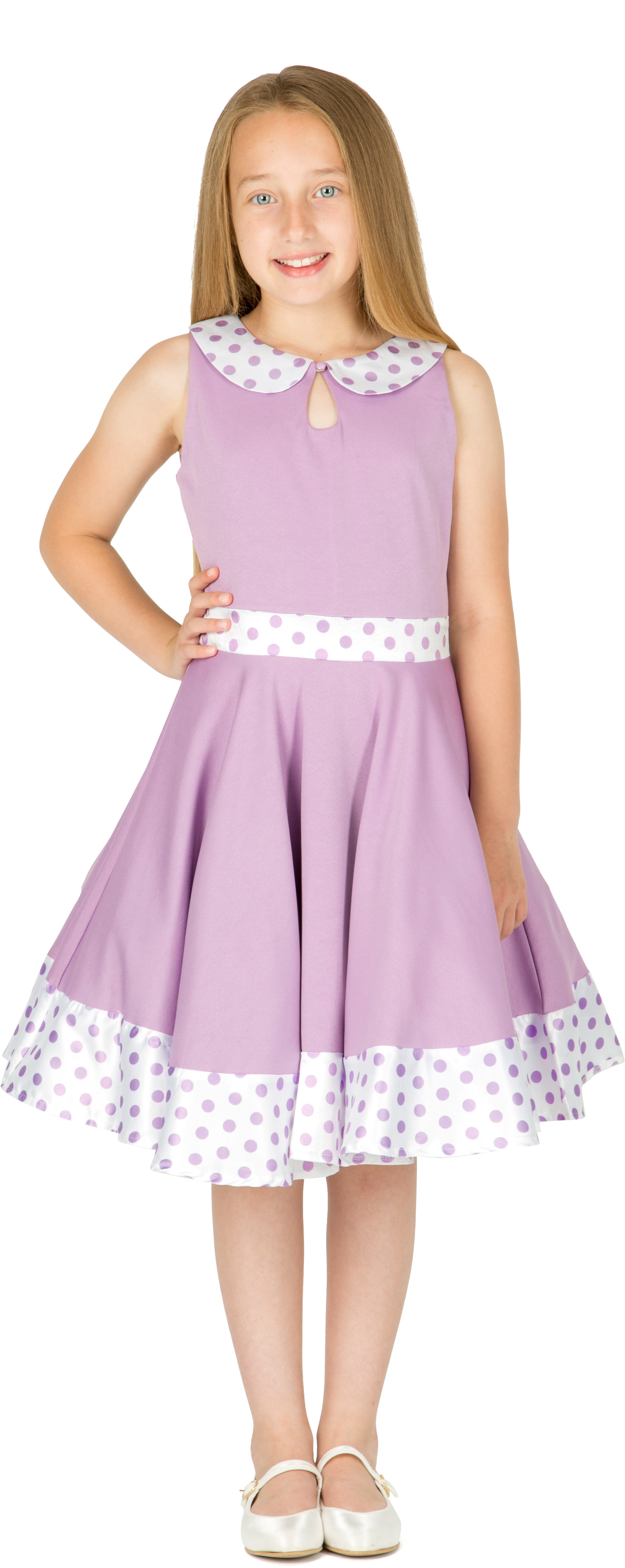 Beautiful Kids /'Zoey/' Vintage Polka Dot 50/'s Party Girls Prom Dress