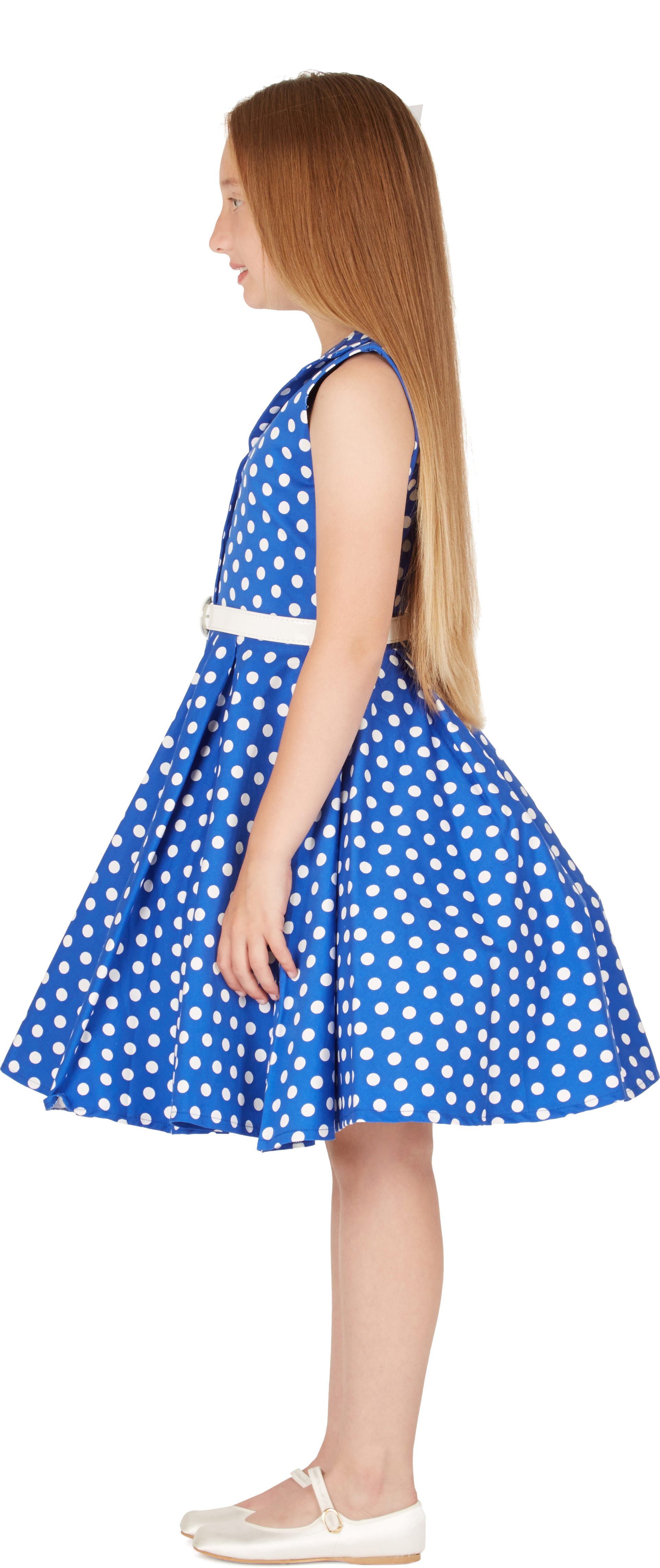 Abito Vintage A Righe BlackButterfly Anni '50 Per Bambina – Modello Polly, In Misto Poliestere Con Zip Laterale Nascosta E Fodera Completa