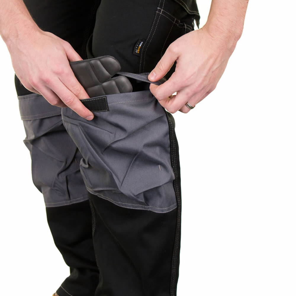 Click Mens Stretch Work Trouser Cordura Reinforced Knee Pad & Multi