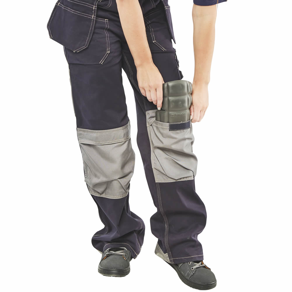 Click Mens Stretch Work Trouser Cordura Reinforced Knee Pad & Multi ...