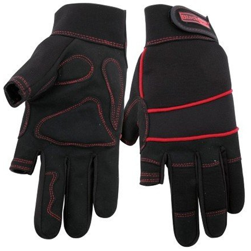 Blackrock Fingerless On Thumb & Forefinger Safety Mechanic Work Gloves 5400400 