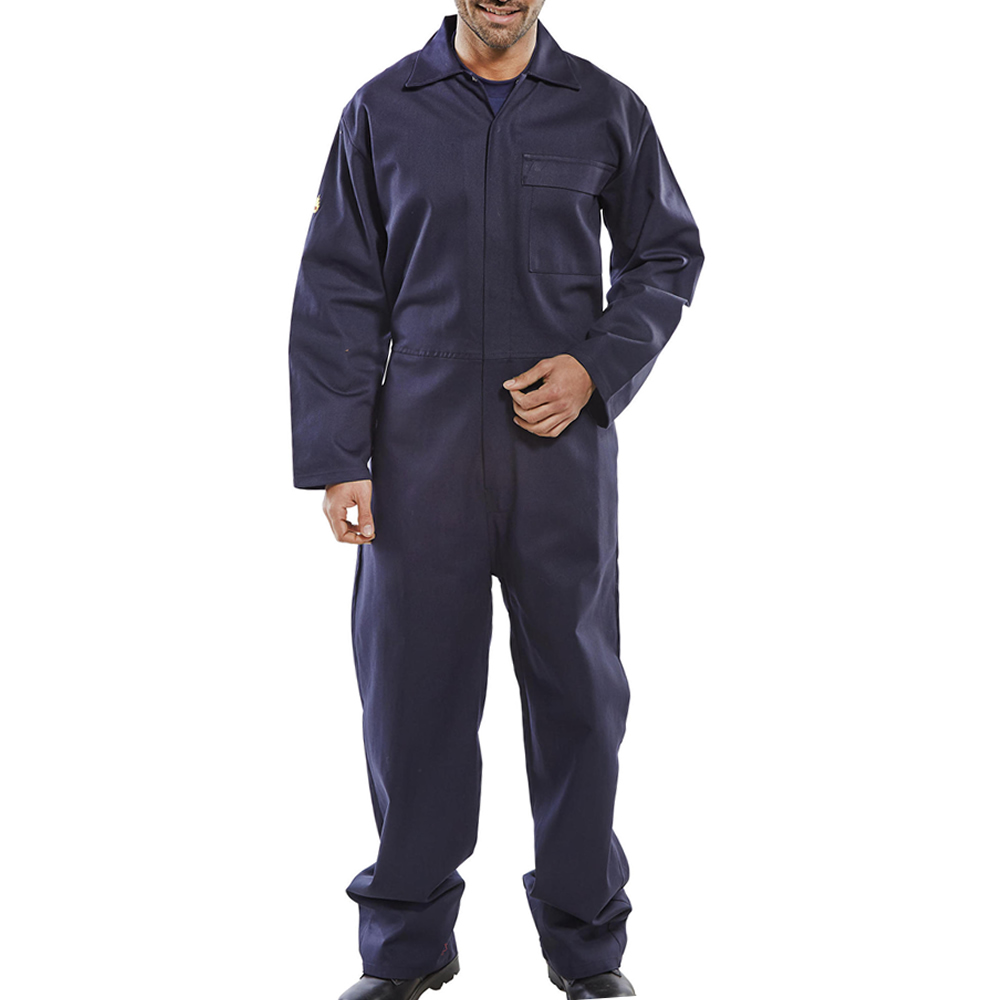 Beeswift Fire Flame Retardant Boilersuit Mens Coverall Overall Cotton Welder - Picture 4 of 10