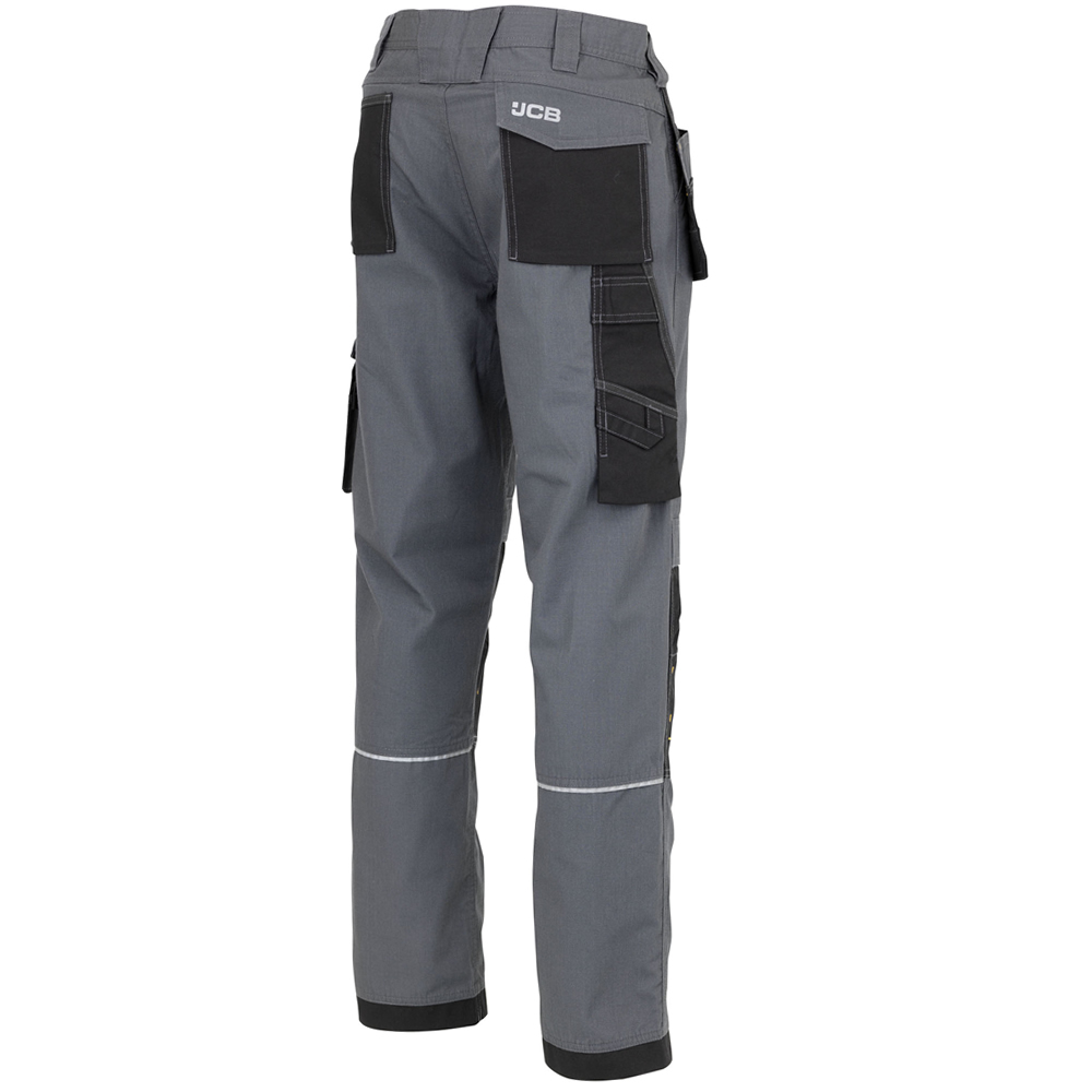 JCB Trade Plus Workwear RipStop Mens Work Trousers Cordura Knee Pad ...