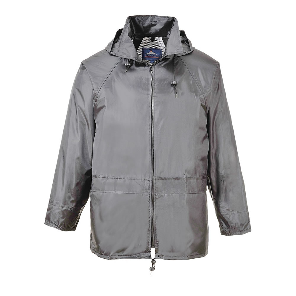 Portwest Rain Jacket Waterproof Coat Hooded Zipped Breathable Lightweight Mac - Picture 8 of 9