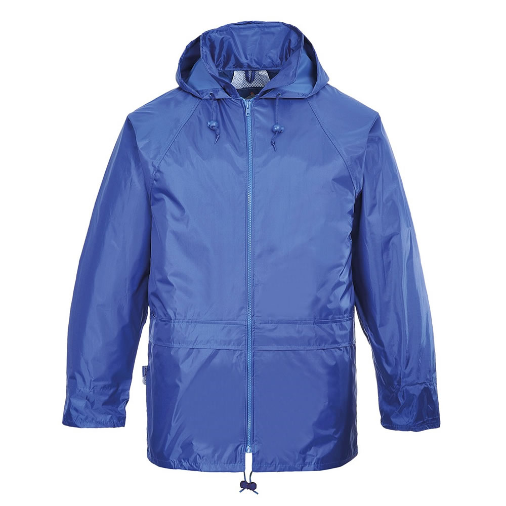 Classic Rain Jacket Two Pockets Breathable Comfy Hooded Rain Protection Top - Picture 8 of 8