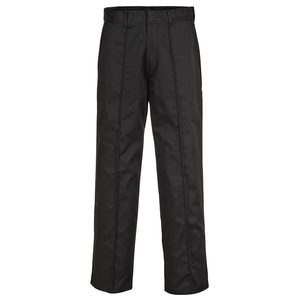 Portwest Wakefield Work Trousers Pants Front Crease Smart Pockets For Workwear 