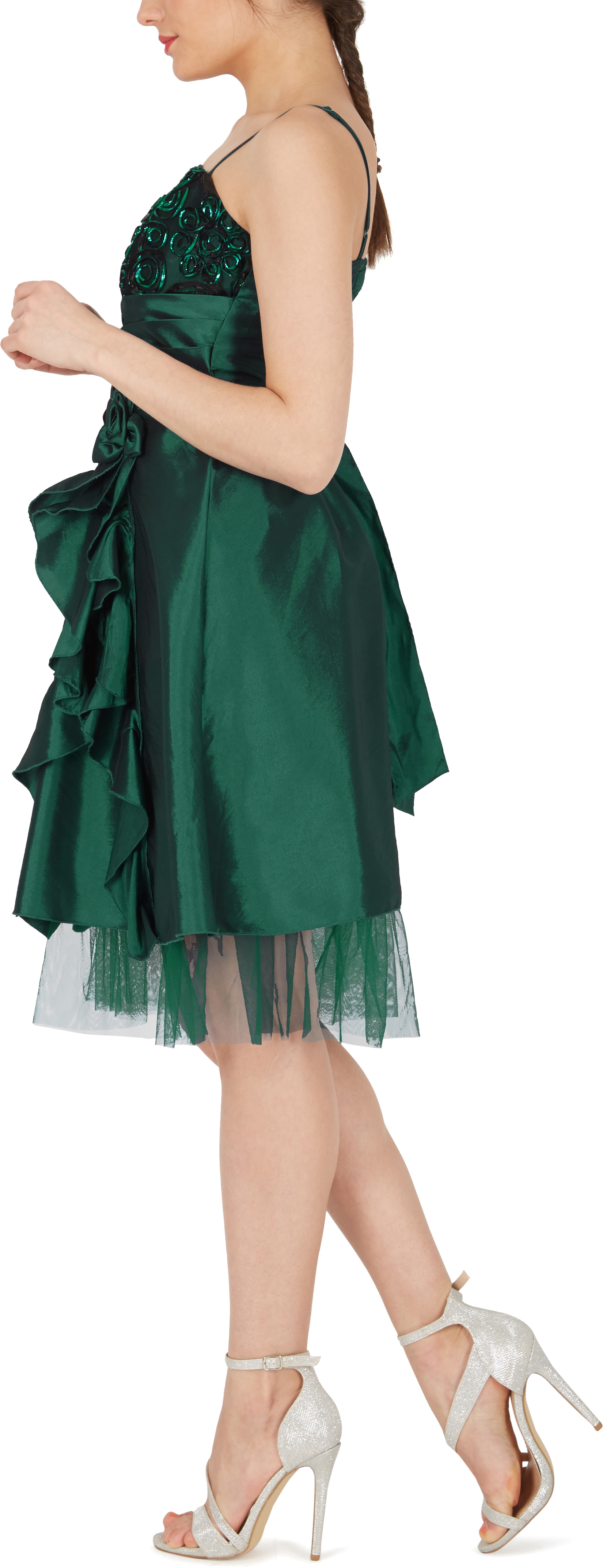 BlackButterfly /'April/' Satin Bliss Waterfall Evening Bridesmaid Prom Dress