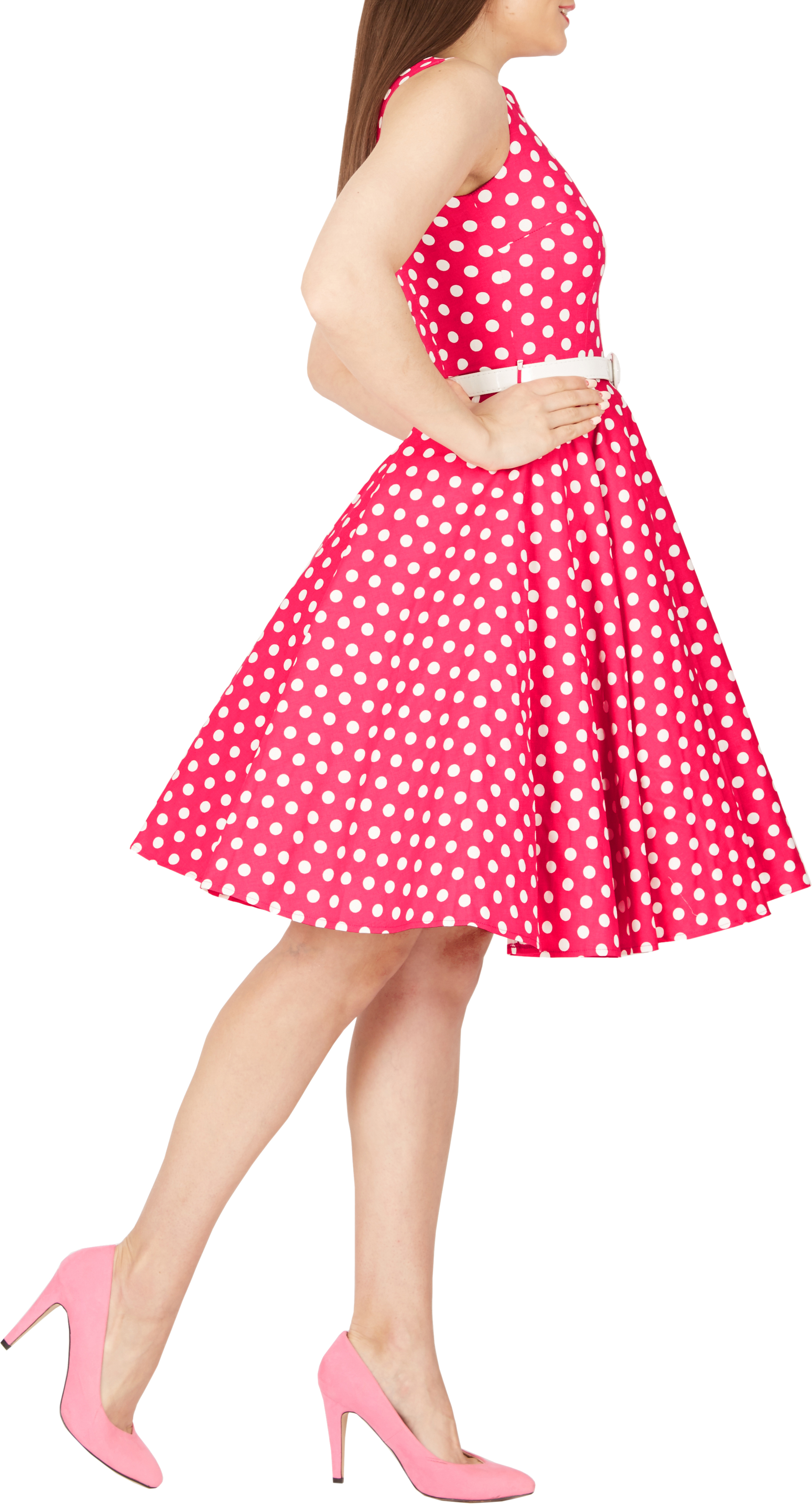 Audrey Vintage Polka Dot 50 S Rockabilly Swing Prom Dress Size 8 24