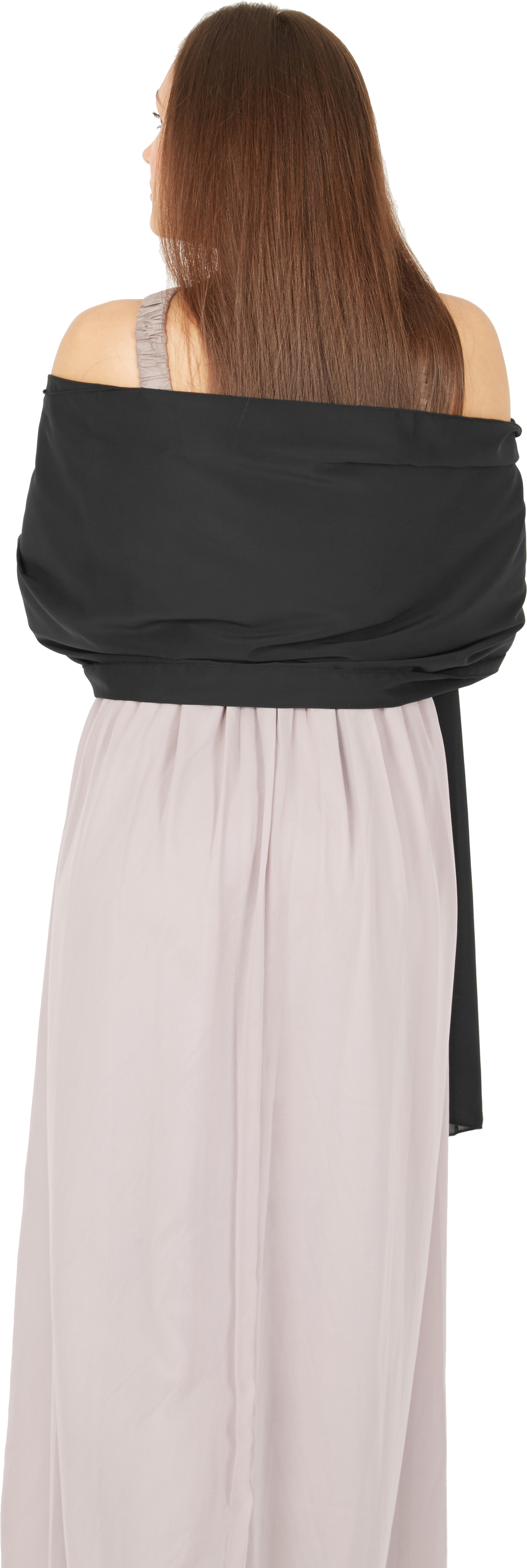 BlackButterfly Sheer Chiffon Wedding Cape Shawl - Elegant Evening Cover Up For Dresses