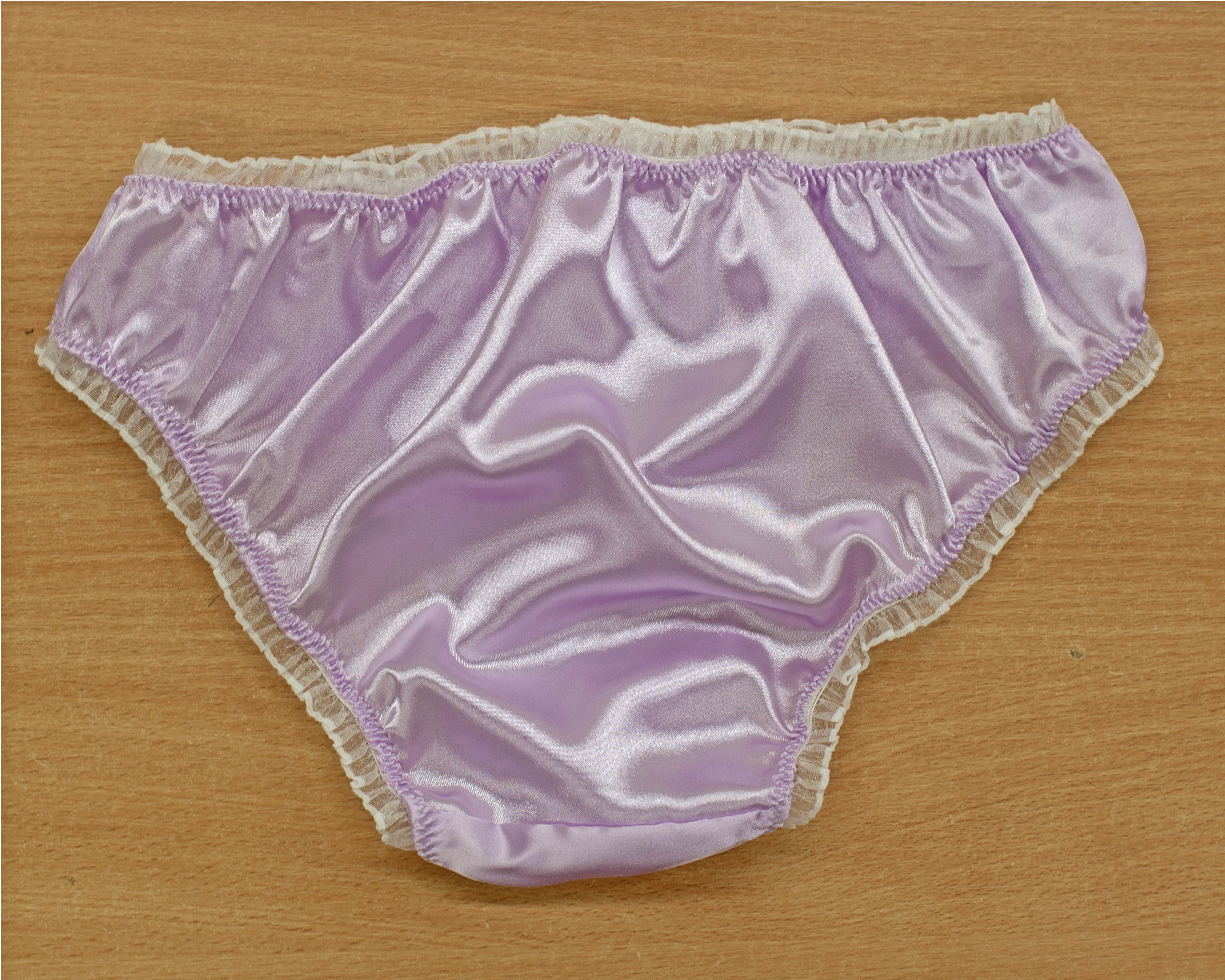 Satin Sissy Ruffled Frilly Panties Bikini Knicker Underwear Briefs Size 10 20 Ebay